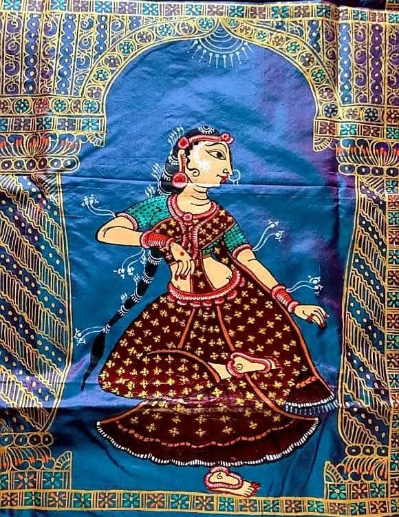 Floral Patterned Multicolour Chandua