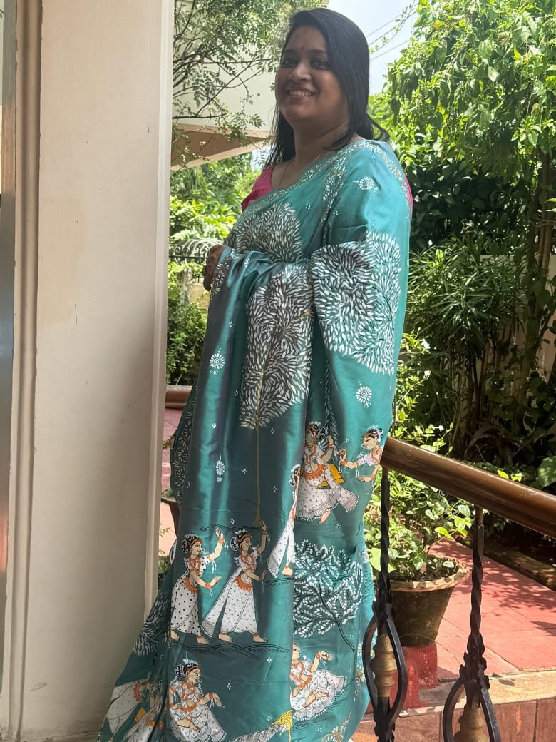 Floral Patterned Multicolour Chandua