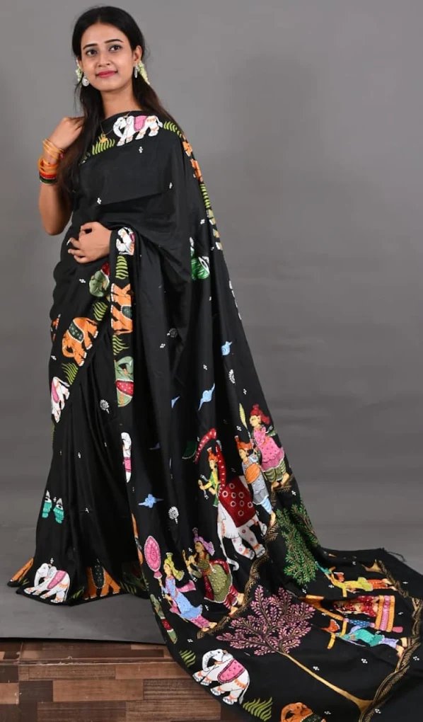 Floral Patterned Multicolour Chandua